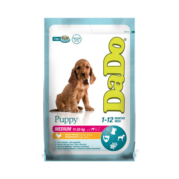 Dado Dog Puppy Medium Pesce e Riso - 3 K